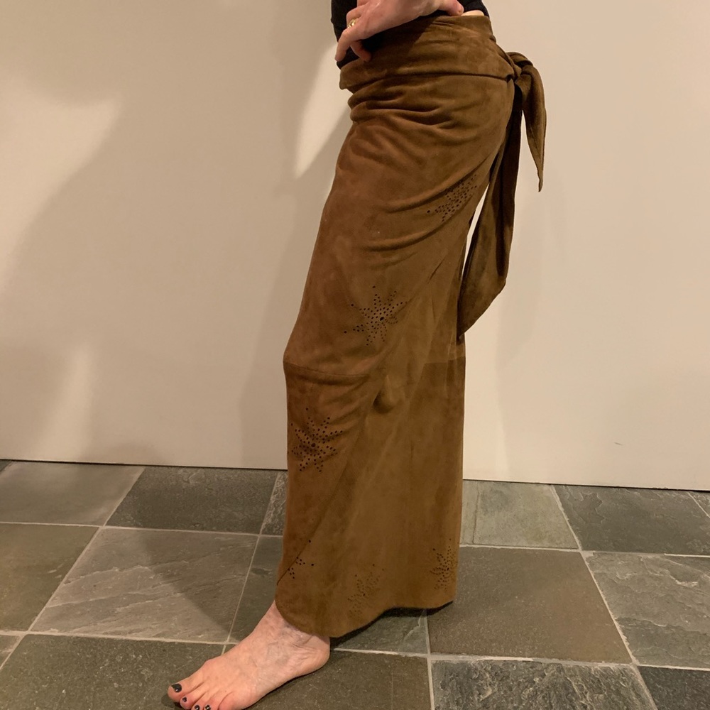 Suede skirt